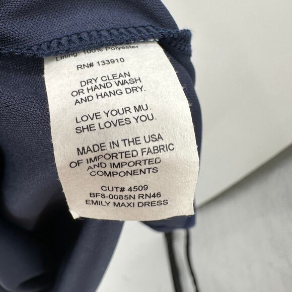 SHOW ME YOUR MUMU Emily Empire Waist Maxi Dress in Crisp Navy // XXS - Picture 8 of 10